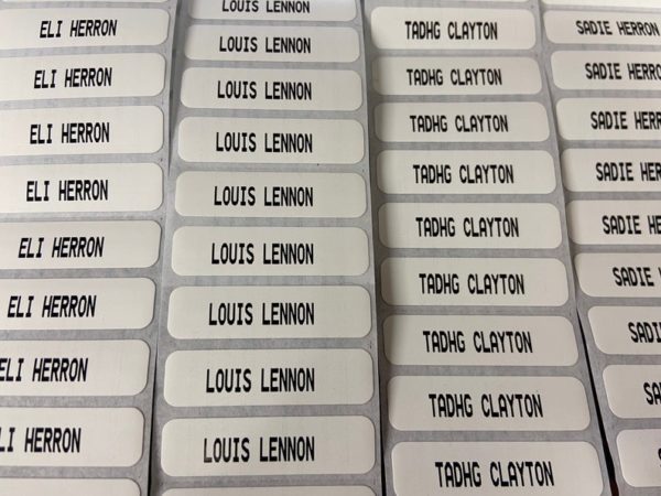 Printed Nametags - just iron on