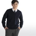 Navy Cotton School Jumper from Trutex