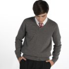 Grey Cotton School Jumper from Trutex