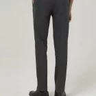 Senior boys slim leg school trousers in grey – flat front, tailored fit, durable and stain-resistant fabric by Trutex