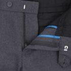 Senior boys slim leg school trousers in grey – flat front, tailored fit, durable and stain-resistant fabric by Trutex