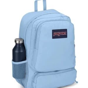 JanSport Doubleton backpack in sleek modern design with dual compartments, ideal for school, travel, or everyday use