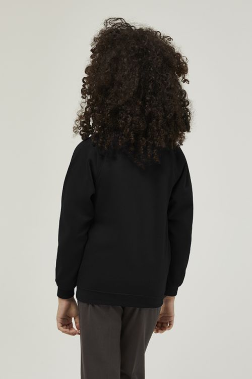 Crew neck school sweatshirt black