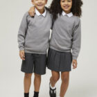 Marl grey school sweatshirt for boys and girls uniform