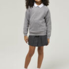 Trutex school uniform sweatshirt marl grey front view