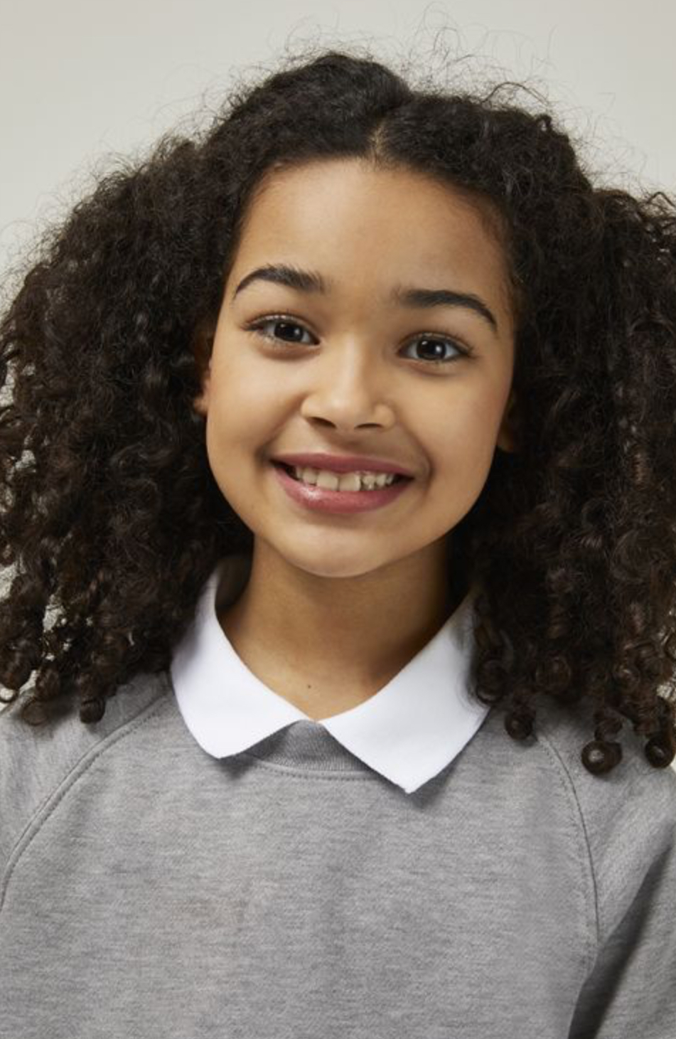 Children’s marl grey school sweatshirt by Trutex