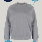 Soft, durable marl grey Trutex school sweatshirt