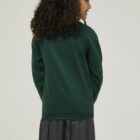 Trutex school uniform crew neck sweatshirt in bottle green cotton blend