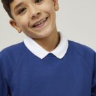 Trutex unisex royal blue school sweatshirt with crew neck and raglan sleeves