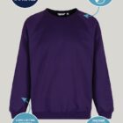 Children’s purple school sweatshirt by Trutex, durable and comfortable fit