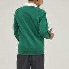 Trutex school uniform crew neck sweatshirt in emerald cotton blend