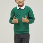Trutex unisex emerald school sweatshirt with crew neck and raglan sleeves