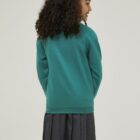 Trutex school uniform crew neck sweatshirt in JADE cotton blend