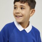 Cobalt Trutex school sweatshirt with crew neckline, featuring a classic fit, ribbed cuffs, and hem for a neat, comfortable school uniform look