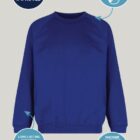 Cobalt uniform sweatshirt from Trutex with a traditional crew neck cut, designed for comfort and repeated washing