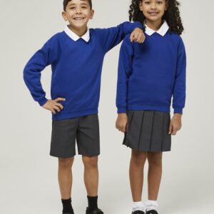 Cobalt Trutex sweatshirt worn as part of a school uniform