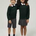 Forest Green Trutex sweatshirt worn as part of a school uniform