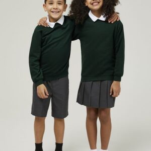 Forest Green Trutex sweatshirt worn as part of a school uniform