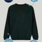 Forest Green uniform sweatshirt from Trutex with a traditional crew neck cut, designed for comfort and repeated washing