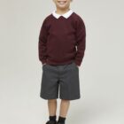 Trutex unisex maroon school sweatshirt with crew neck and raglan sleeves
