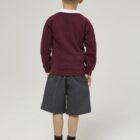 Claret Trutex school sweatshirt worn as part of uniform, comfortable long sleeve design suitable for all-day use