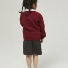 Wine trutex school sweatshirt worn as part of uniform, comfortable long sleeve design suitable for all-day use