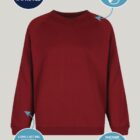 Wine uniform sweatshirt from Trutex with a traditional crew neck cut, designed for comfort and repeated washing