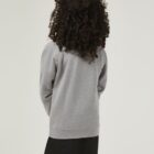 Back view of Trutex marl grey school cardigan made from durable sweat fabric with soft brushed inner fabric