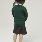 Back view of Trutex bottle school cardigan made from durable sweat fabric with soft brushed inner fabric