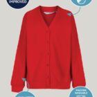 Features of Scarlet Red trutex School Sweatshirt Cardigan