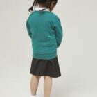 Back view of Trutex Jade school cardigan made from durable sweat fabric with soft brushed inner fabric