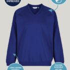 Features of cobalt blue Trutex unisex v-neck school sweatshirt - comfortable fit schoolwear