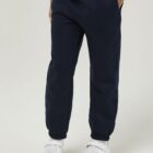 Close-up of elasticated waistband with adjustable drawcord on Trutex jogging pantS