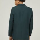 Boys stain resistant school blazer back view with twin vents for movement