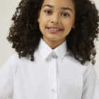 Close up girls school short sleeve blouse