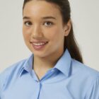 Close up girls school short sleeve blouse