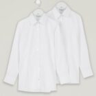 Trutex slim fit white school blouse twin pack
