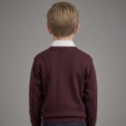 Wine V-Neck School Pullover by Hunter Schoolwear