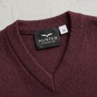 V- neck detail - wine school pullover