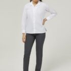 Revere collar school blouse - regular fit and long sleeve