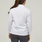 Reverse view revere collar blouse