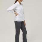 Revere collar school blouse - regular fit and long sleeve