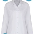 Features of revere collar blouse