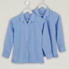 Twin pack blue revere blouse standard fit by Trutex
