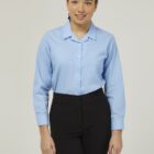 Revere collar school blouse - regular fit and long sleeve