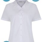 Features of short sleeve school blouse