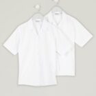 White Twin pack revere blouse standard fit by Trutex