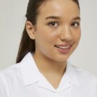 Close up revere fitted school blouse