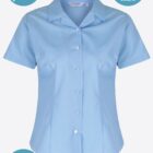 Features of revere fitted school blouse