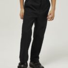 Close up of Junior Boys Classic Fit School Trousers in Black